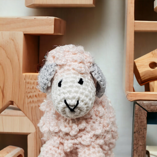 Little Crochet Lamb, Pink
