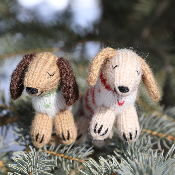 Dachshund in Holiday Sweater Ornament- set of 2