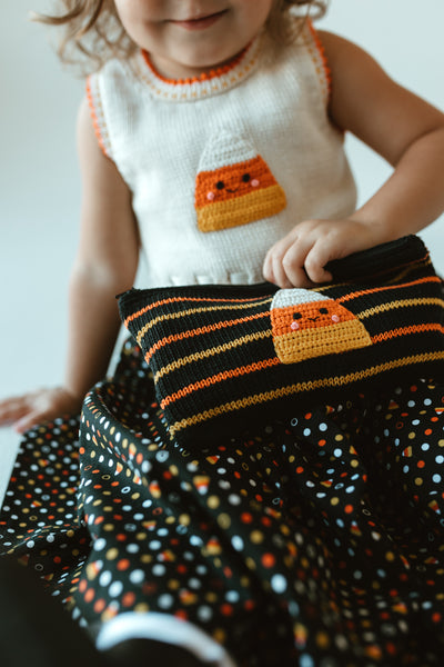 Candy Corn Zippered Pencil Bag
