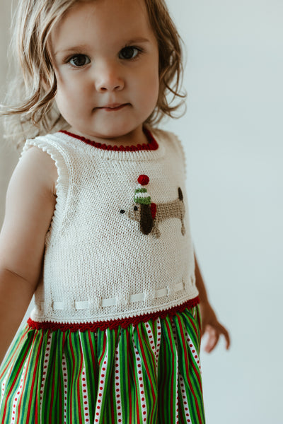 Holiday Dog Dress, Fabric Skirt