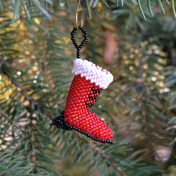Santa Boot Ornament