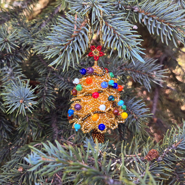 Gold Christmas Tree Ornament