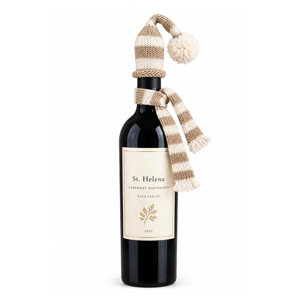 Wine Bottle Topper in Ecru
