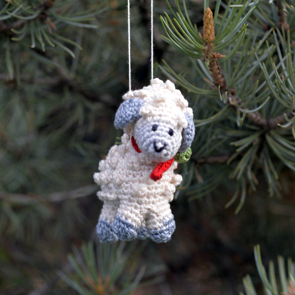Crochet Lamb Ornament
