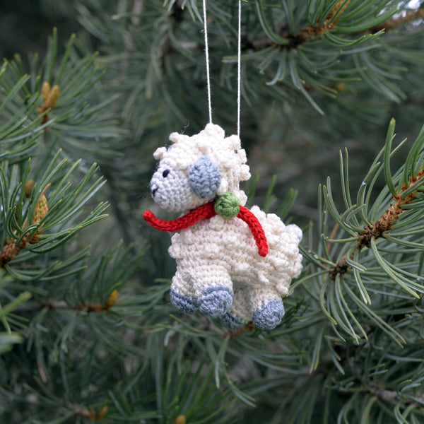 Crochet Lamb Ornament