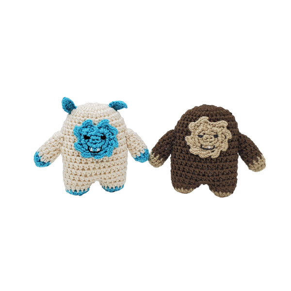 Big Foot and Yeti Ornaments, set of 2