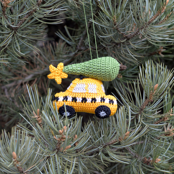 Taxi Cab Ornaments, set of 3