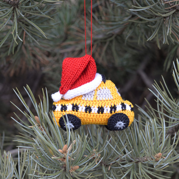 Taxi Cab Ornaments, set of 3