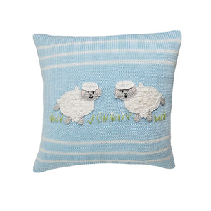 Lamb 10" Pillow, Blue