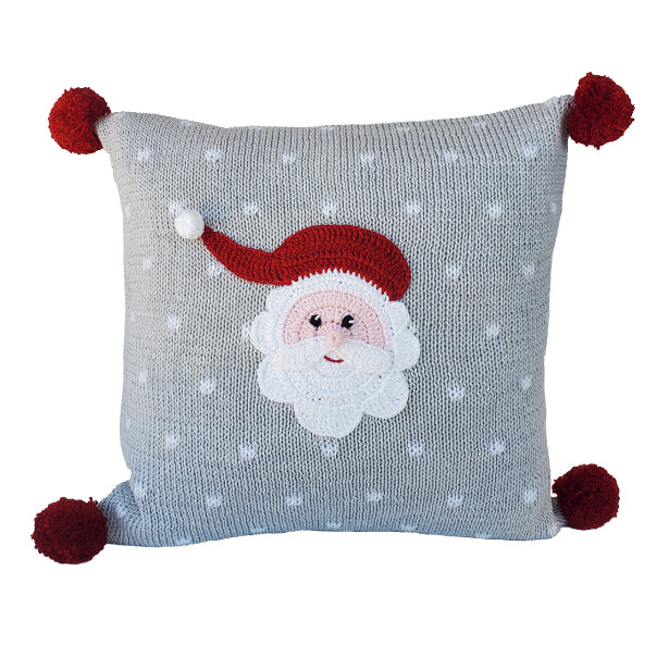 Grey Santa Pillow 10"