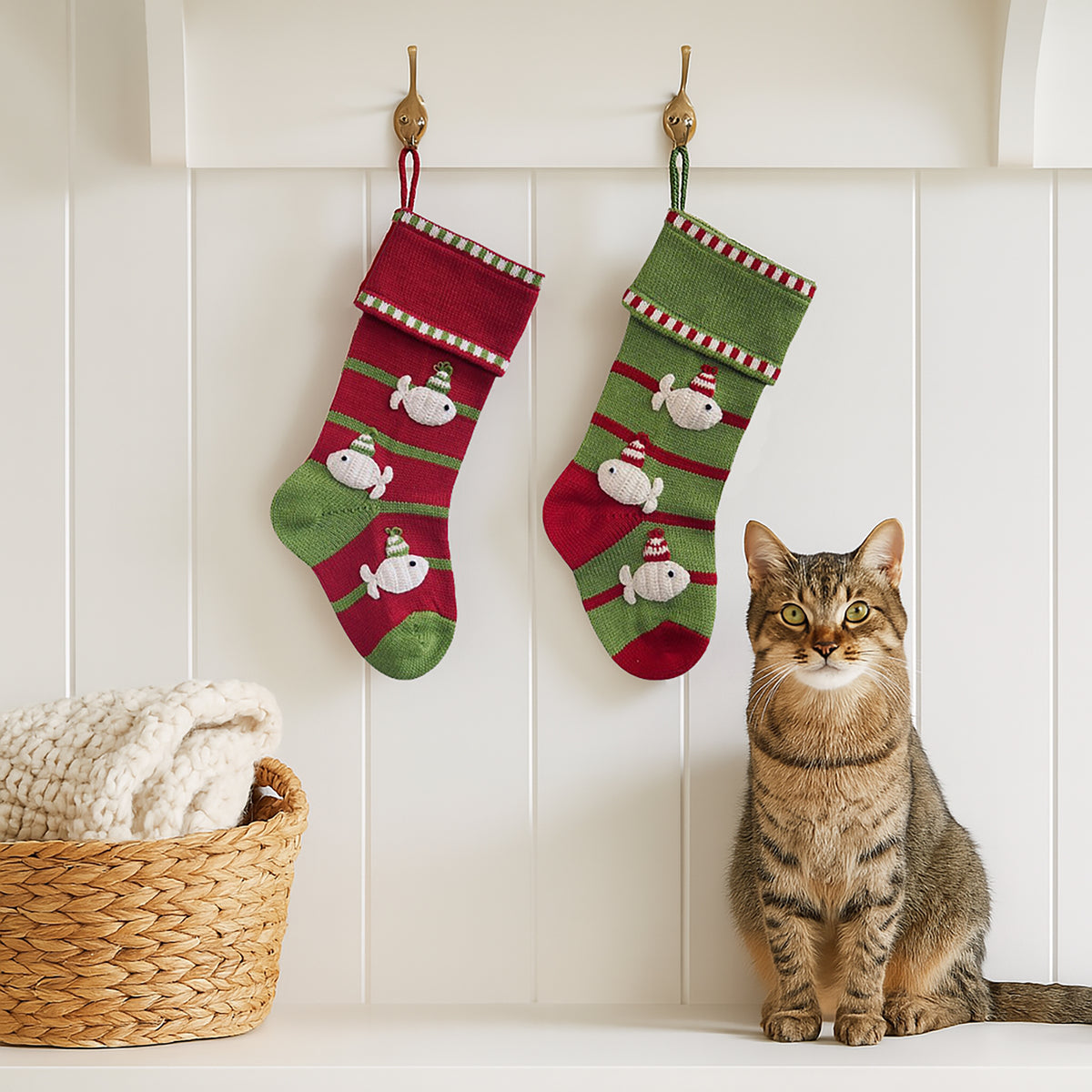 Fish Stocking for Cat, Red – Melange Collection