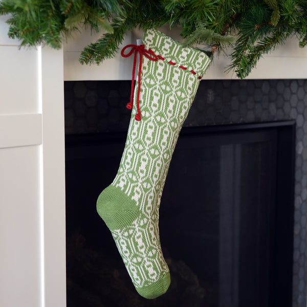 Green Patterned Stocking