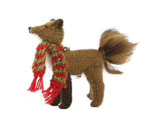 Fox in Scarf Ornament