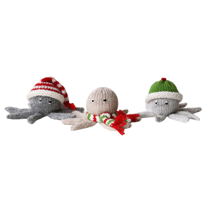 Octopus Ornament- set of 3