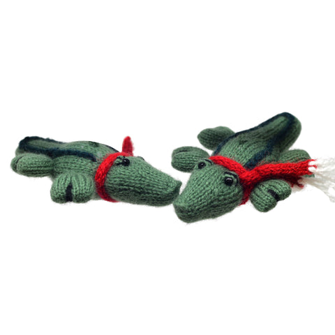 Alligator Ornaments, set of 2
