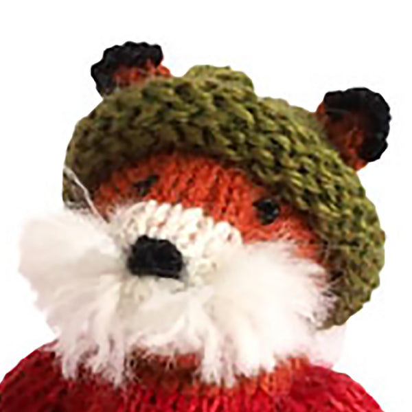 Fox in Sweater Ornament- set of 3