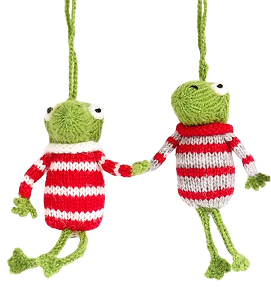Frog Ornament- set of 2