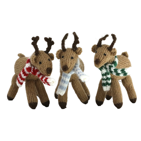 Reindeer Ornaments, set of 3