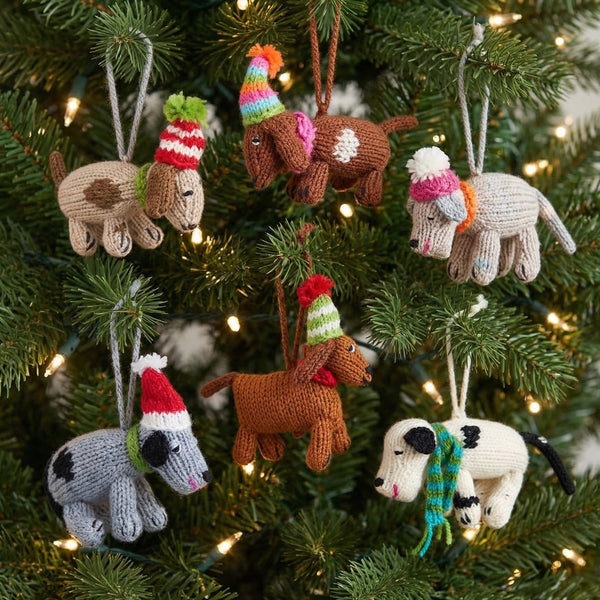 Dog Ornaments, set of 6