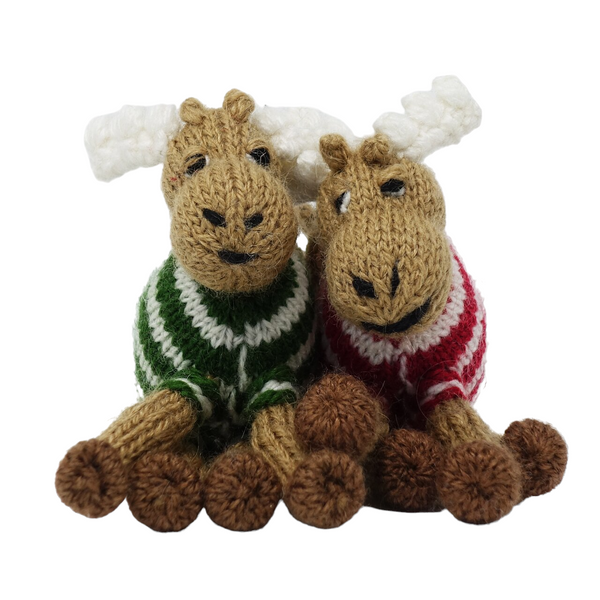Moose Ornament- set of 2