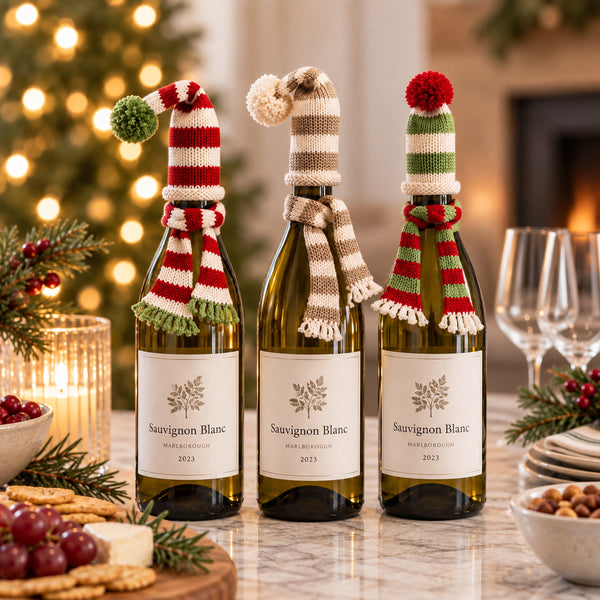 Wine Bottle Topper in Ecru