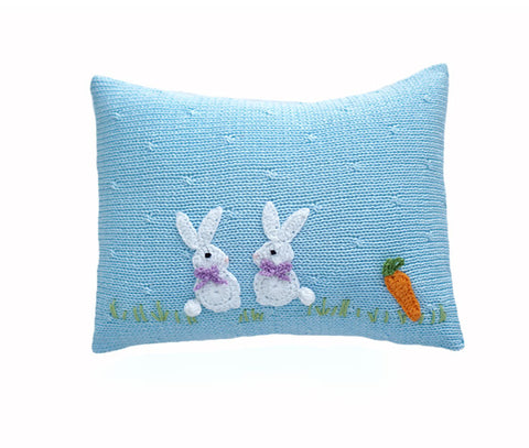Baby Bunny Mini Pillow, Blue