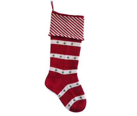 Diagonal Stripe Cuff Stocking