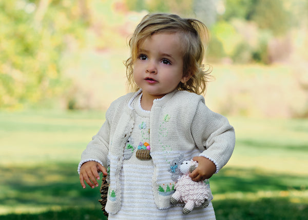 Easter Cardigan with Bunnies
