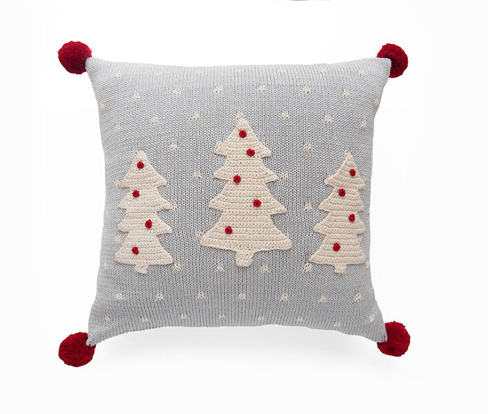 White Tree 12" Pillow, Grey