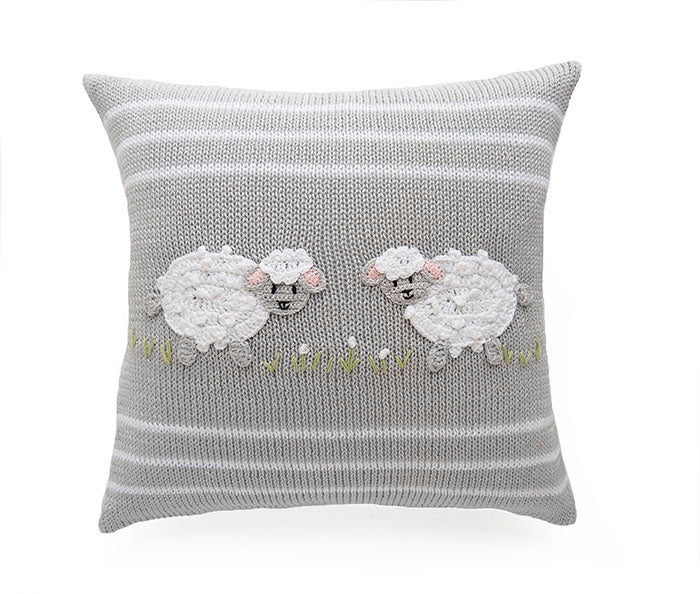 Lamb 10" Pillow, Grey