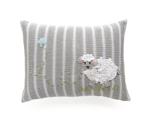 Lamb Mini Pillow, Grey/White