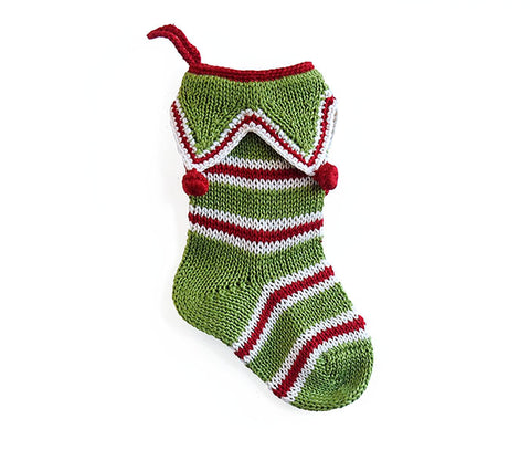 Mini Elf Cuff Stocking, Green