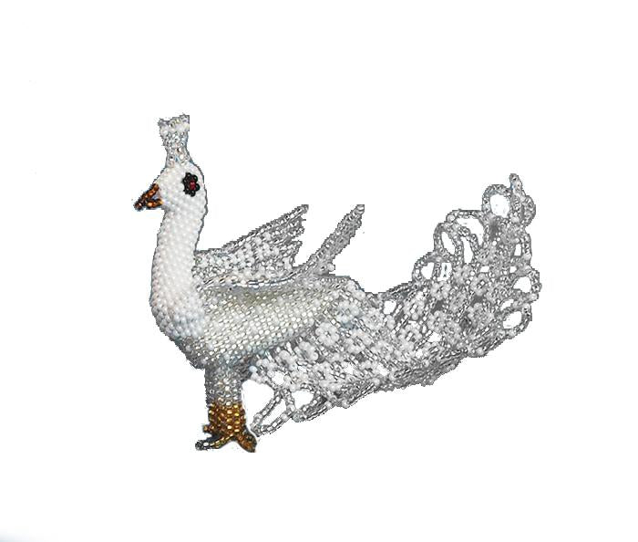 Large Beaded Peacock