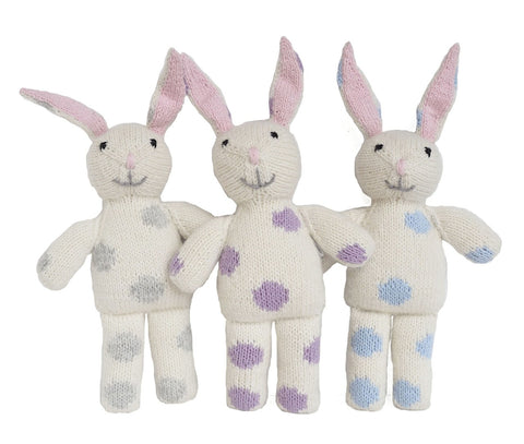 Bunnies with Pastel Spots  - set of 3