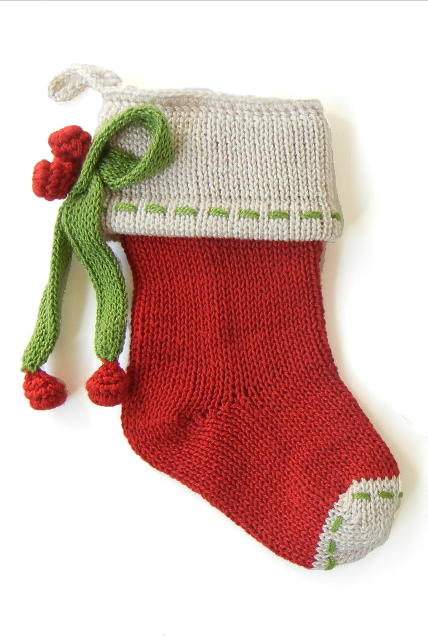 Bow Mini Stocking, Red