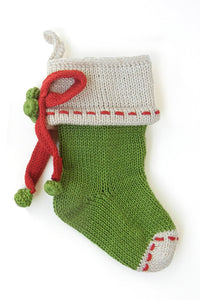 Bow Mini Stocking, Green