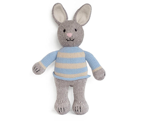 Melange Collection Fox in Striped Sweater Stuffed Animal Plush Toy -  Handmade, Fair Trade