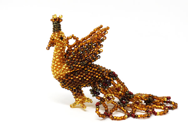 Peacock Ornament, Gold