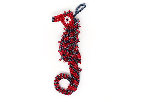 Seahorse Ornament- Red