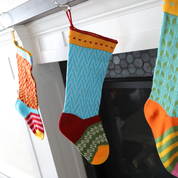 Colorful Stocking, Blue