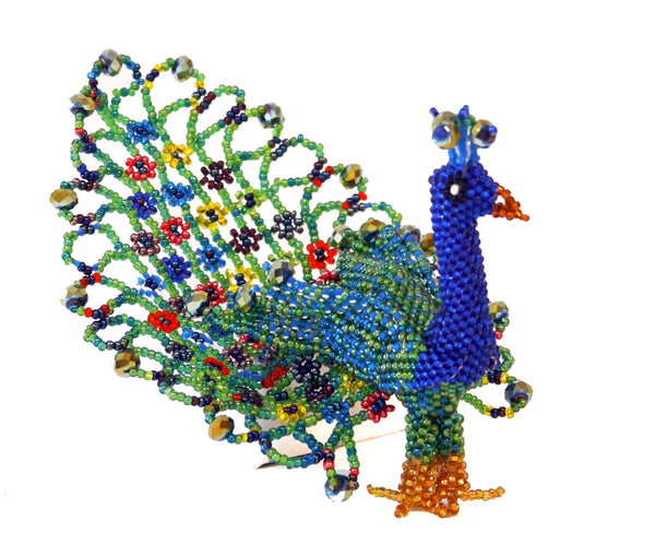 Large Beaded Peacock