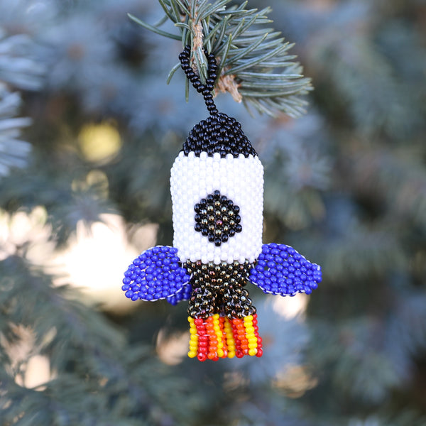 Beaded Spaceship Ornament