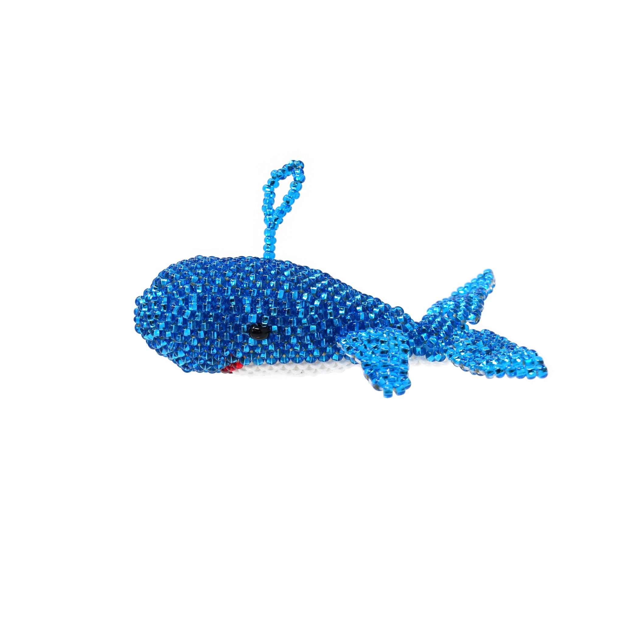 Beaded Blue Whale Ornament