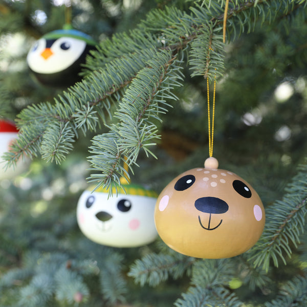 Reindeer Gourd Ornament