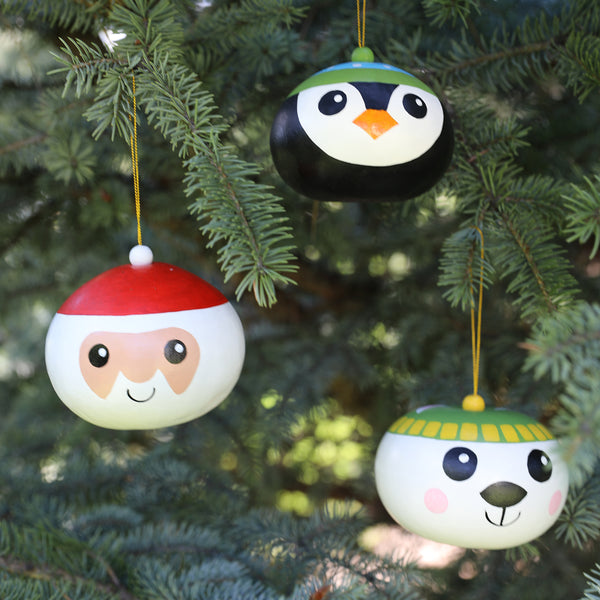 Penguin Gourd Ornament