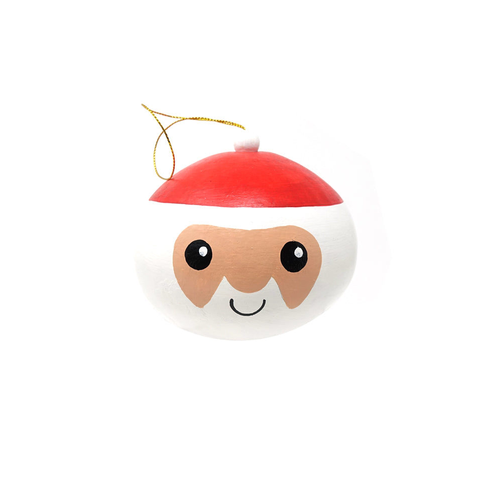 Santa Gourd Ornament