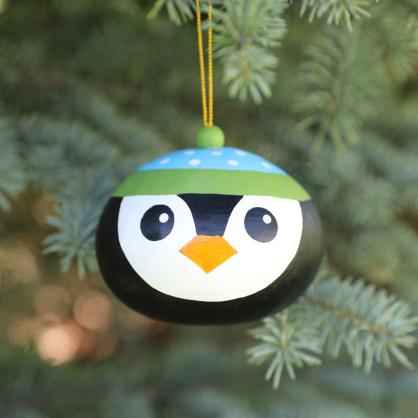 Penguin Gourd Ornament