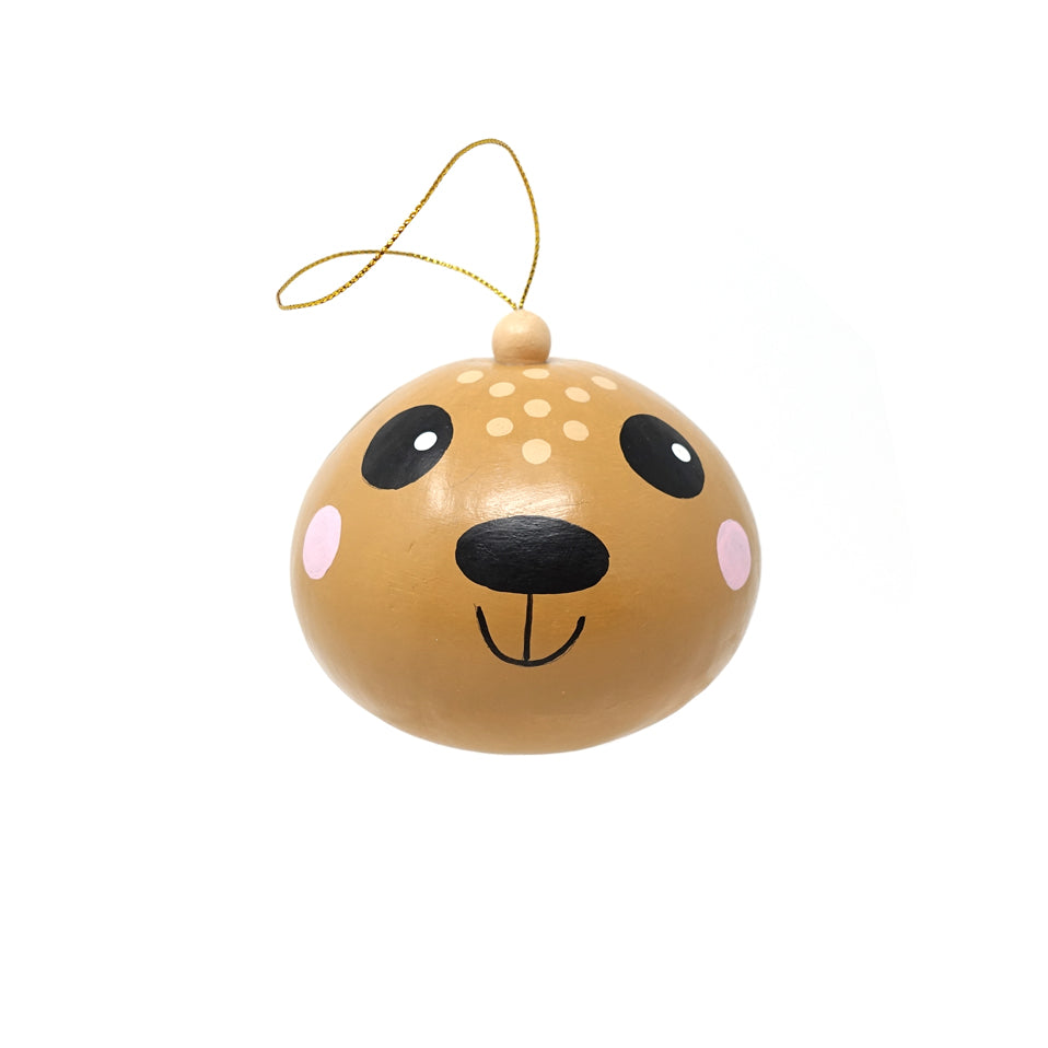 Reindeer Gourd Ornament