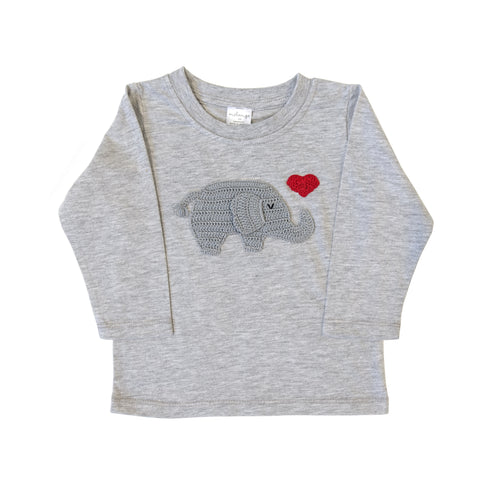 Valentine Elephant Tee, Red