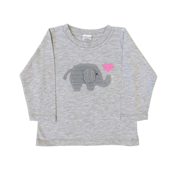 Valentine Elephant Tee, Pink